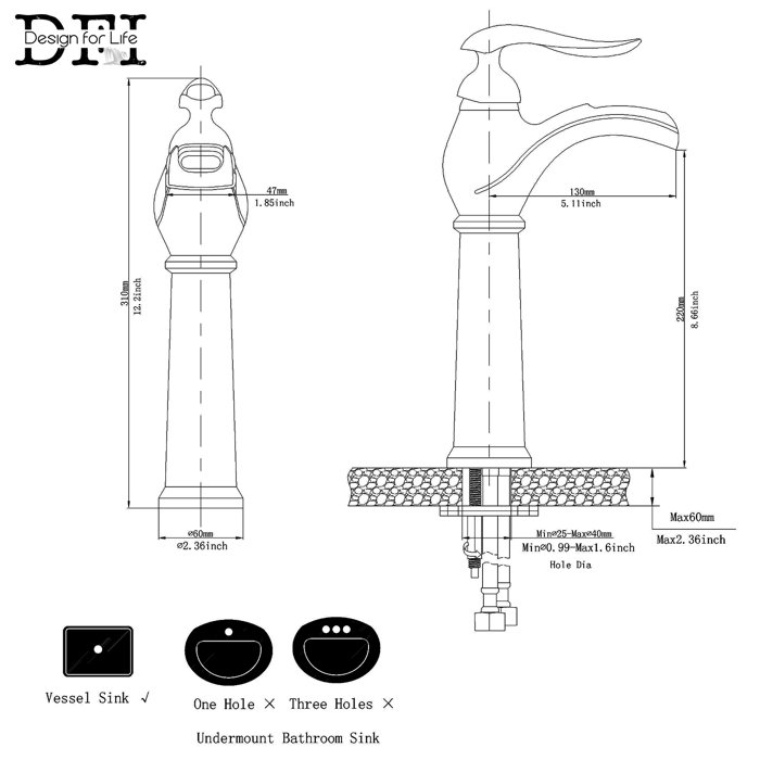 DFI Vessel Sink Faucet Singlehandle Bathroom Faucet & Reviews Wayfair